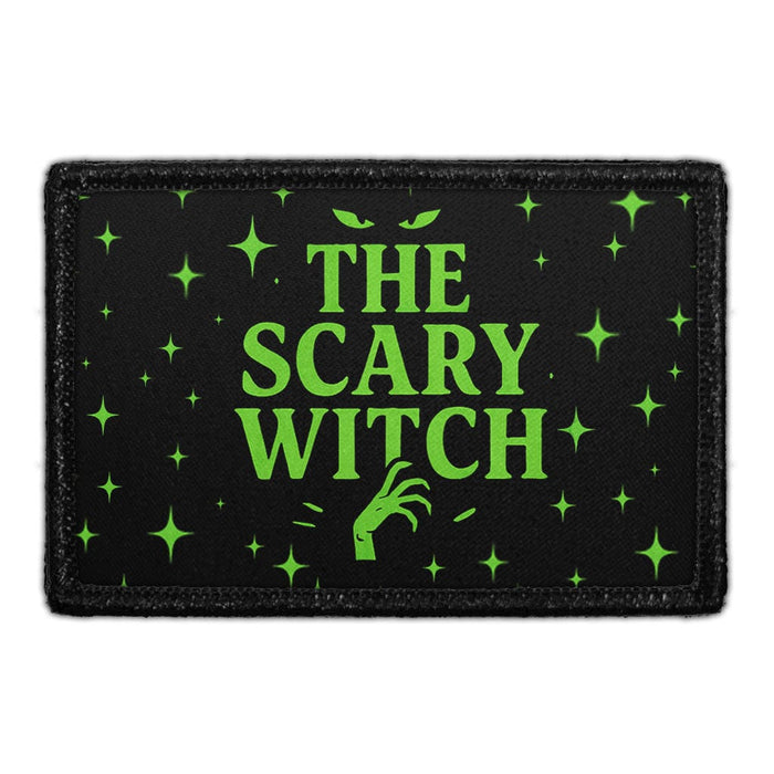 THE SCARY WITCH Meta Data - Crop Image Text - - Removable Patch - Pull Patch - Removable Patches For Authentic Flexfit and Snapback Hats