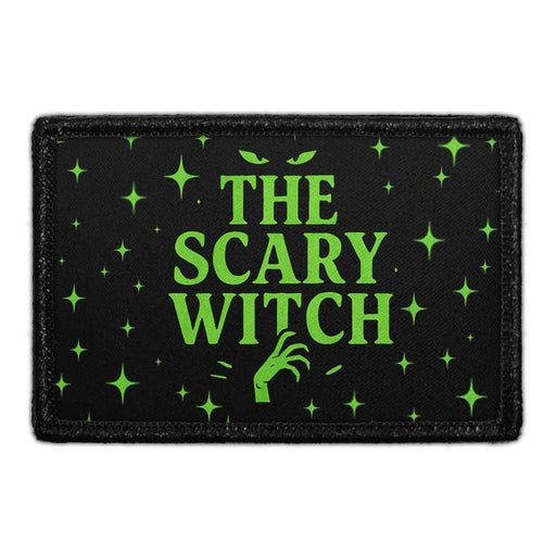 THE SCARY WITCH Meta Data - Crop Image Text - - Removable Patch - Pull Patch - Removable Patches For Authentic Flexfit and Snapback Hats