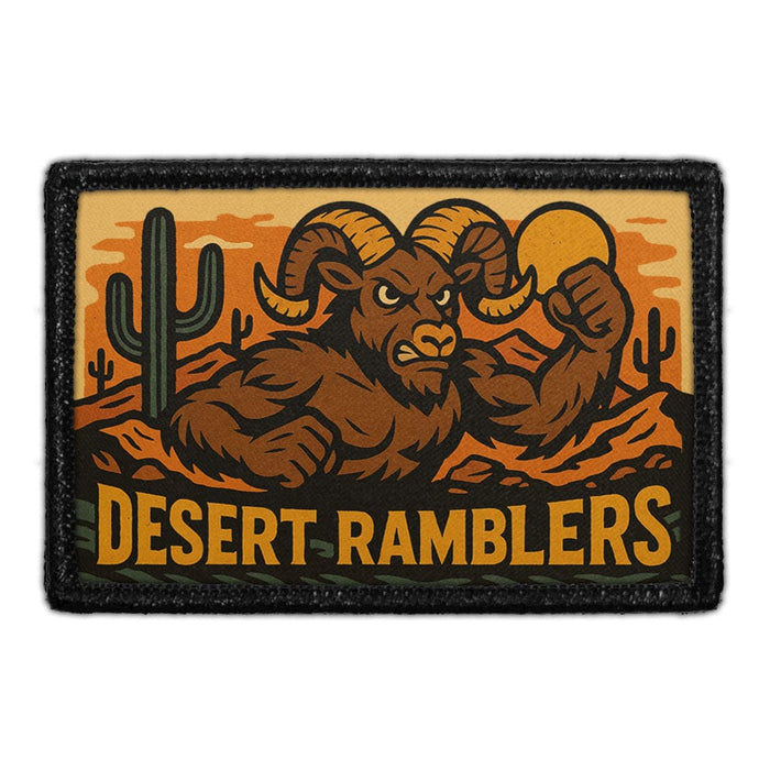 DESERT RAMBLERS Meta Data - Crop Image Text - - Removable Patch - Pull Patch - Removable Patches For Authentic Flexfit and Snapback Hats