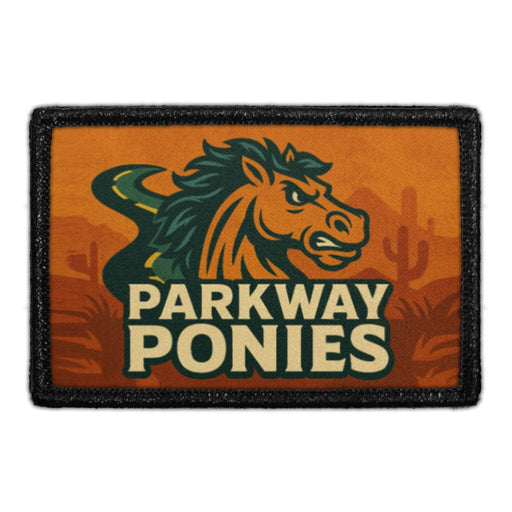 PARKWAY PONIES  Meta Data - Crop Image Text - - Removable Patch - Pull Patch - Removable Patches For Authentic Flexfit and Snapback Hats