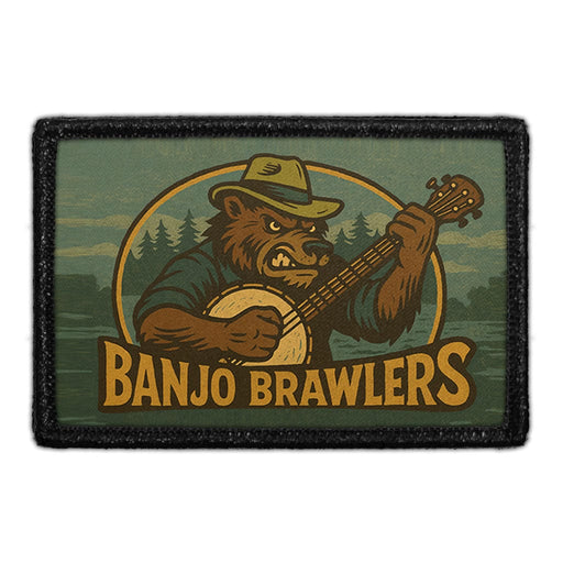 BANJO BRAWLERS Meta Data - Crop Image Text - - Removable Patch - Pull Patch - Removable Patches For Authentic Flexfit and Snapback Hats