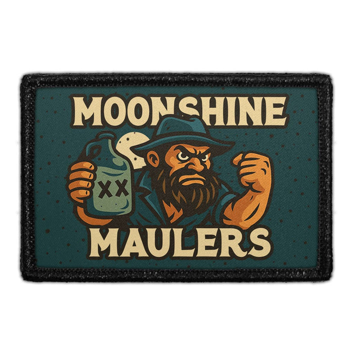 MOONSHINE MAULERS Meta Data - Crop Image Text - - Removable Patch - Pull Patch - Removable Patches For Authentic Flexfit and Snapback Hats