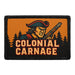 COLONIAL CARNAGE Meta Data - Crop Image Text - - Removable Patch - Pull Patch - Removable Patches For Authentic Flexfit and Snapback Hats