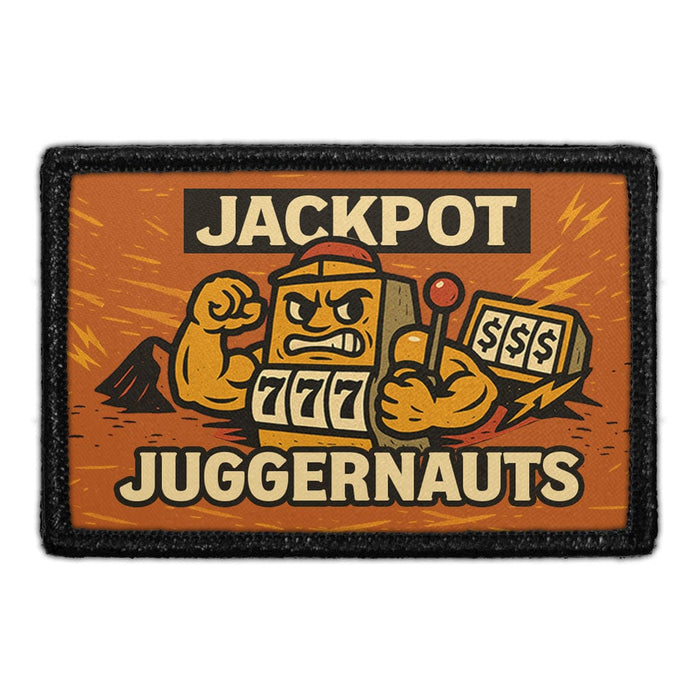JACKPOT JUGGERNAUTS Meta Data - Crop Image Text - - Removable Patch - Pull Patch - Removable Patches For Authentic Flexfit and Snapback Hats