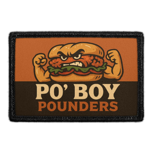 PO’ BOY POUNDERS Meta Data - Crop Image Text - - Removable Patch - Pull Patch - Removable Patches For Authentic Flexfit and Snapback Hats