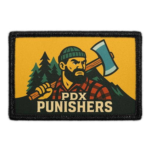 PDX PUNISHERS  Meta Data - Crop Image Text - - Removable Patch - Pull Patch - Removable Patches For Authentic Flexfit and Snapback Hats