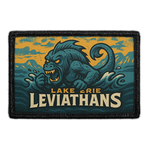LAKE ERIE LEVIATHANS Meta Data - Crop Image Text - - Removable Patch - Pull Patch - Removable Patches For Authentic Flexfit and Snapback Hats
