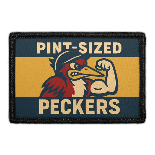PINT-SIZED PECKERs Meta Data - Crop Image Text - - Removable Patch - Pull Patch - Removable Patches For Authentic Flexfit and Snapback Hats