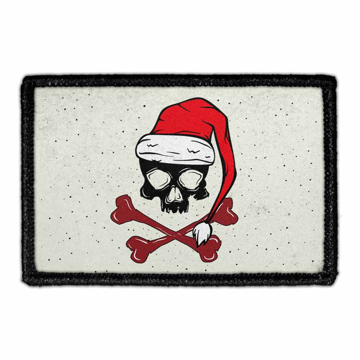 Christmas Skull - Patch - Pull Patch - Removable Patches For Authentic Flexfit and Snapback Hats