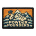 POWDER POUNDERS Meta Data - Crop Image Text - - Removable Patch - Pull Patch - Removable Patches For Authentic Flexfit and Snapback Hats