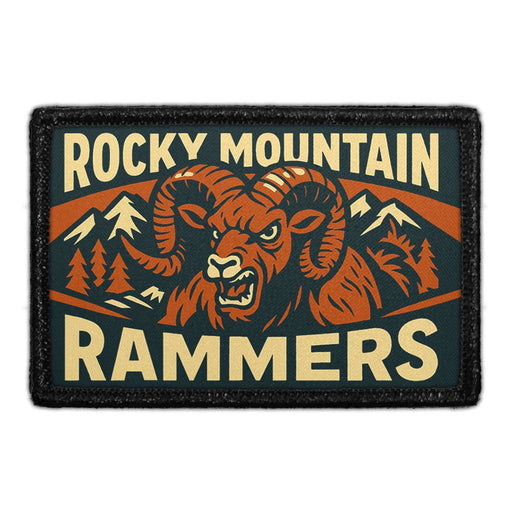 ROCKY MOUNTAIN RAMMERS Meta Data - Crop Image Text - - Removable Patch - Pull Patch - Removable Patches For Authentic Flexfit and Snapback HatsS