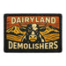 DAIRYLAND DEMOLISHERS Meta Data - Crop Image Text - - Removable Patch - Pull Patch - Removable Patches For Authentic Flexfit and Snapback Hats
