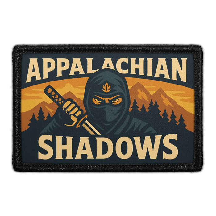 APPALACHIAN SHADOWS Meta Data - Crop Image Text - - Removable Patch - Pull Patch - Removable Patches For Authentic Flexfit and Snapback Hats