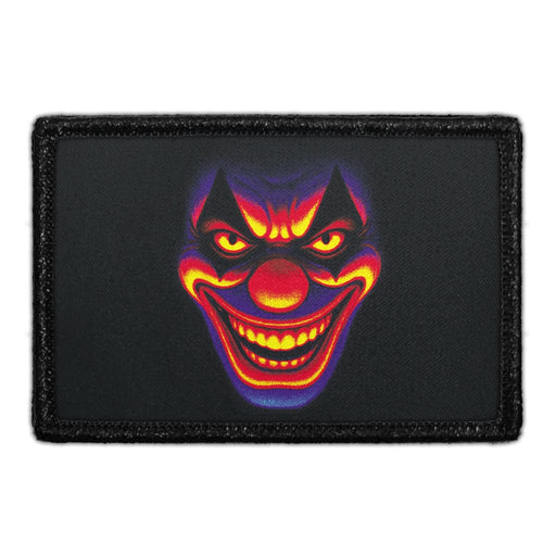LAUGHTER IN THE DARK - SCARY CLOWN Meta Data - Crop Image Text - - Removable Patch - Pull Patch - Removable Patches For Authentic Flexfit and Snapback Hats
