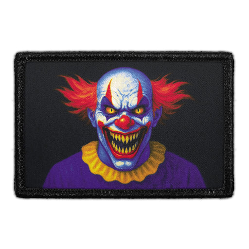 THE BALLOON BUTCHER - SCARY CLOWN Meta Data - Crop Image Text - - Removable Patch - Pull Patch - Removable Patches For Authentic Flexfit and Snapback Hats