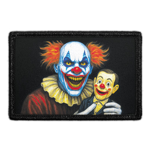 THE PAINTED VENTRILOQUIST - SCARY CLOWN Meta Data - Crop Image Text - - Removable Patch - Pull Patch - Removable Patches For Authentic Flexfit and Snapback Hats