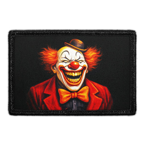 THE VELVET LAUGH - SCARY CLOWN Meta Data - Crop Image Text - - Removable Patch - Pull Patch - Removable Patches For Authentic Flexfit and Snapback Hats