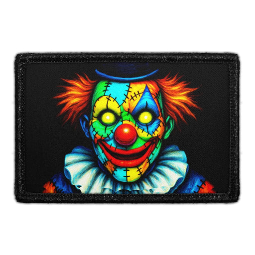 PATCHWORK PIERROT - SCARY CLOWN Meta Data - Crop Image Text - - Removable Patch - Pull Patch - Removable Patches For Authentic Flexfit and Snapback Hats