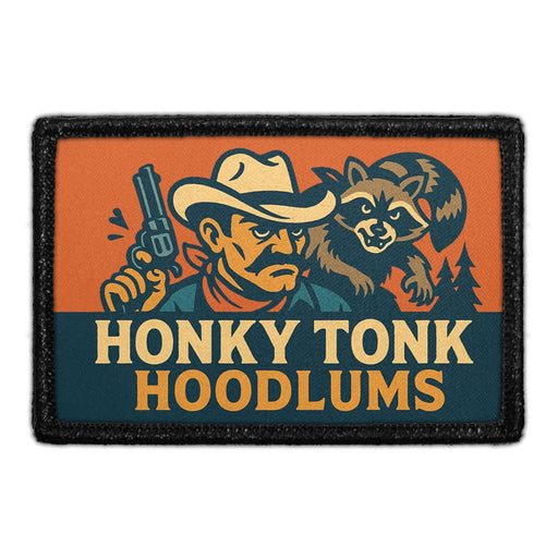 HONKY TONK HOODLUMS Meta Data - Crop Image Text - - Removable Patch - Pull Patch - Removable Patches For Authentic Flexfit and Snapback Hats