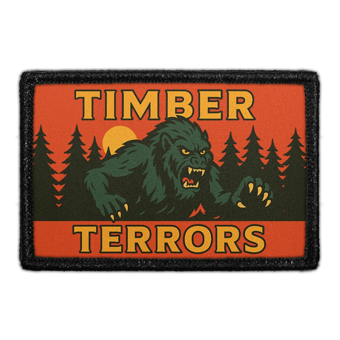TIMBER TERRORS Meta Data - Crop Image Text - - Removable Patch - Pull Patch - Removable Patches For Authentic Flexfit and Snapback Hats