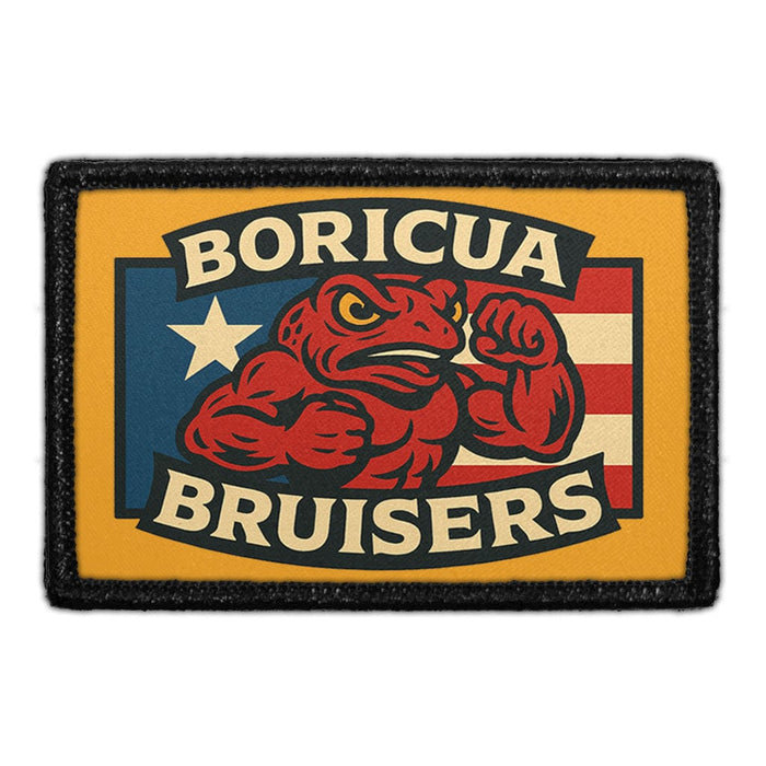 BORICUA BRUISERS Meta Data - Crop Image Text - - Removable Patch - Pull Patch - Removable Patches For Authentic Flexfit and Snapback Hats
