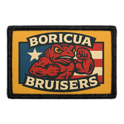 BORICUA BRUISERS Meta Data - Crop Image Text - - Removable Patch - Pull Patch - Removable Patches For Authentic Flexfit and Snapback Hats
