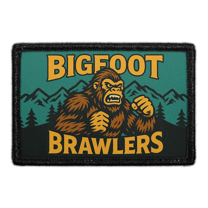 BIGFOOT BRAWLERS Meta Data - Crop Image Text - - Removable Patch - Pull Patch - Removable Patches For Authentic Flexfit and Snapback Hats