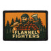 FLANNEL FIGHTERS Meta Data - Crop Image Text - - Removable Patch - Pull Patch - Removable Patches For Authentic Flexfit and Snapback Hats