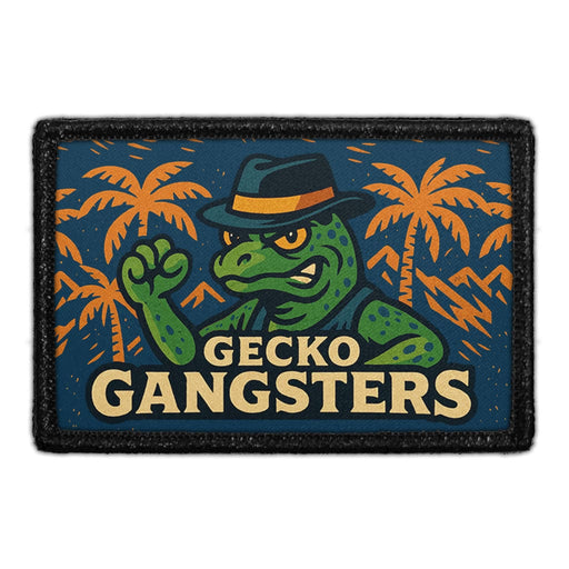 GECKO GANGSTERS Meta Data - Crop Image Text - - Removable Patch - Pull Patch - Removable Patches For Authentic Flexfit and Snapback Hats