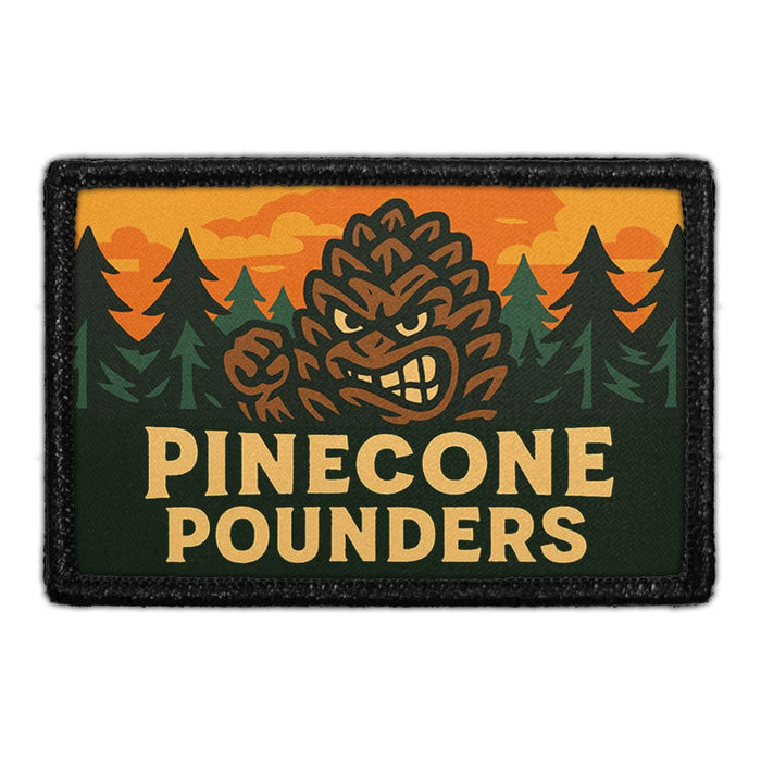 PINECONE POUNDERS Meta Data - Crop Image Text - - Removable Patch - Pull Patch - Removable Patches For Authentic Flexfit and Snapback Hats