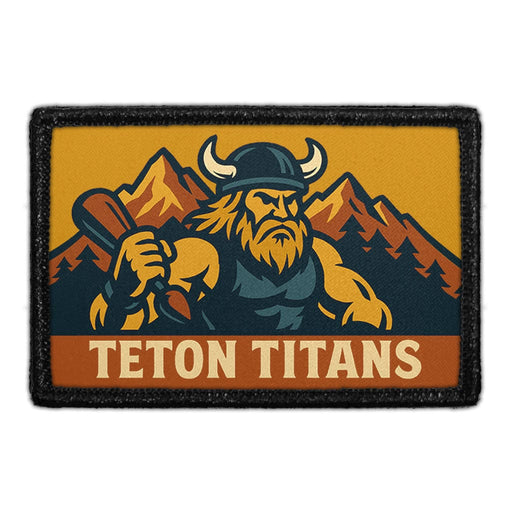 TETON TITANS Meta Data - Crop Image Text - - Removable Patch - Pull Patch - Removable Patches For Authentic Flexfit and Snapback Hats
