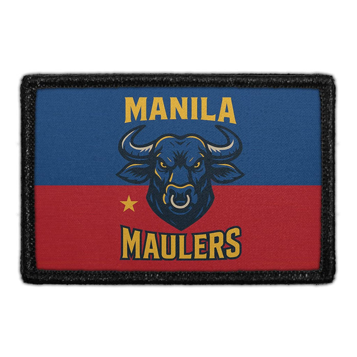 MANILA MAULERS Meta Data - Crop Image Text - - Removable Patch - Pull Patch - Removable Patches For Authentic Flexfit and Snapback Hats