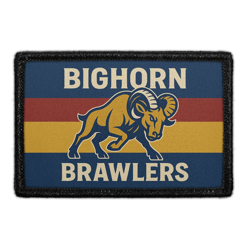 BIG HORN BRAWLERS Meta Data - Crop Image Text - - Removable Patch - Pull Patch - Removable Patches For Authentic Flexfit and Snapback Hats