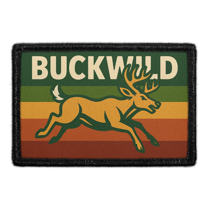 BUCKWILD Meta Data - Crop Image Text - - Removable Patch - Pull Patch - Removable Patches For Authentic Flexfit and Snapback Hats
