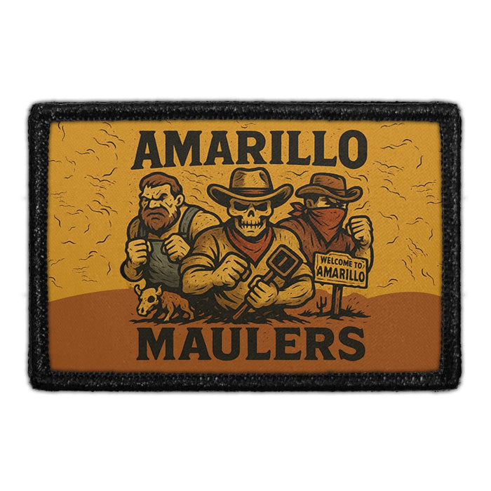 AMARILLO MAULERS Meta Data - Crop Image Text - - Removable Patch - Pull Patch - Removable Patches For Authentic Flexfit and Snapback Hats