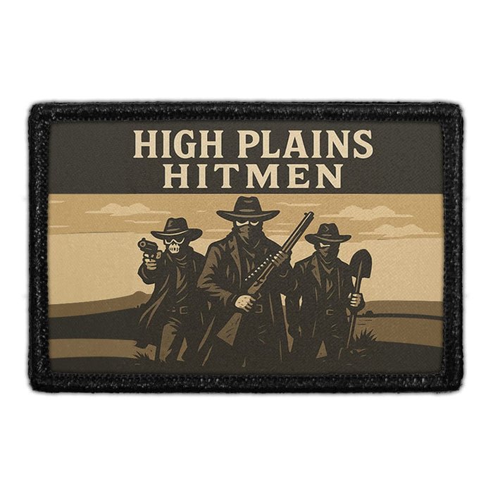 HIGH PLAINS HITMEN Meta Data - Crop Image Text - - Removable Patch - Pull Patch - Removable Patches For Authentic Flexfit and Snapback Hats