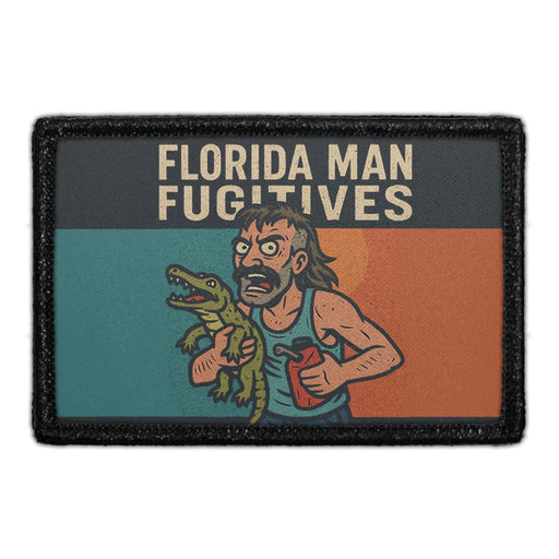 FLORIDA MAN FUGITIVES Meta Data - Crop Image Text - - Removable Patch - Pull Patch - Removable Patches For Authentic Flexfit and Snapback Hats