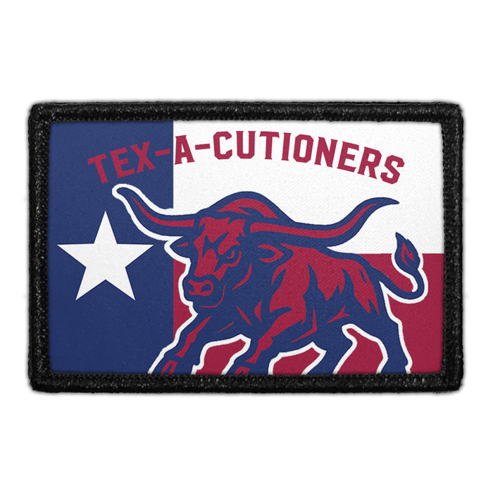 TEX-A-CUTIONERS Meta Data - Crop Image Text - - Removable Patch - Pull Patch - Removable Patches For Authentic Flexfit and Snapback Hats