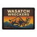 WASATCH WRECKERS Meta Data - Crop Image Text - - Removable Patch - Pull Patch - Removable Patches For Authentic Flexfit and Snapback Hats