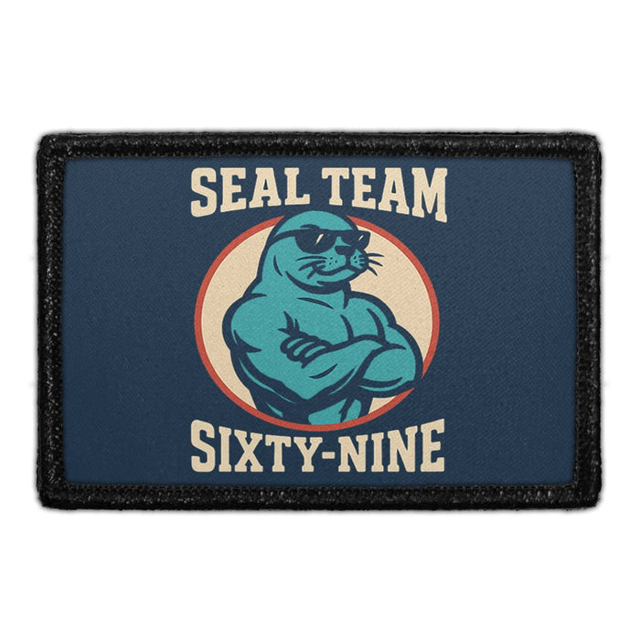 SEAL TEAM SIXTY NINE Meta Data - Crop Image Text - - Removable Patch - Pull Patch - Removable Patches For Authentic Flexfit and Snapback Hats