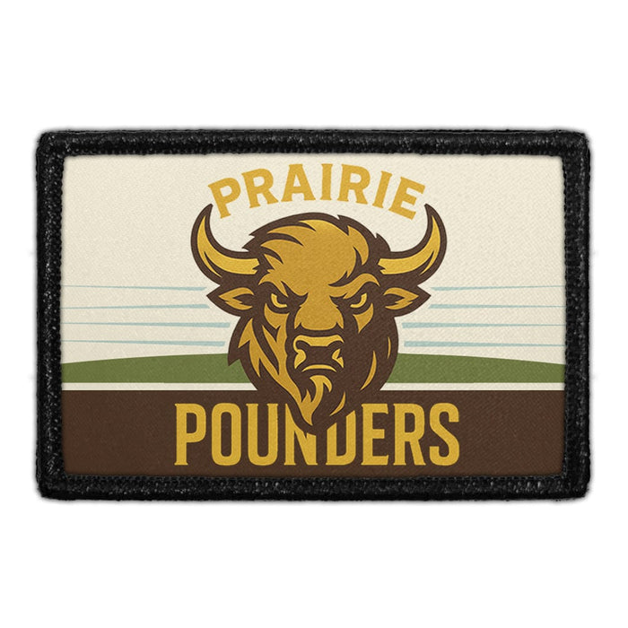 PRAIRIE POUNDERS Meta Data - Crop Image Text - - Removable Patch - Pull Patch - Removable Patches For Authentic Flexfit and Snapback Hats