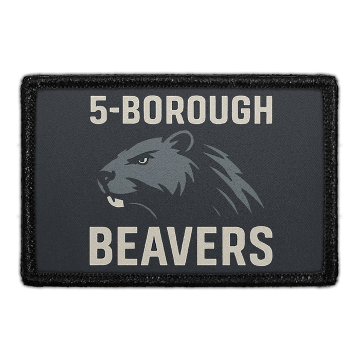 5-BOROUGH BEAVERS Meta Data - Crop Image Text - - Removable Patch - Pull Patch - Removable Patches For Authentic Flexfit and Snapback Hats

