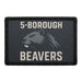 5-BOROUGH BEAVERS Meta Data - Crop Image Text - - Removable Patch - Pull Patch - Removable Patches For Authentic Flexfit and Snapback Hats

