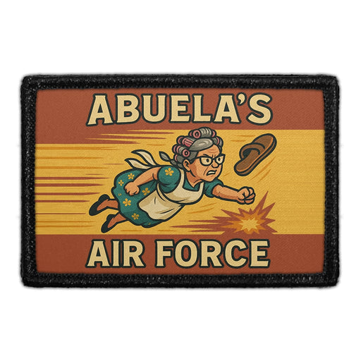 ABUELA’S AIR FORCE Meta Data - Crop Image Text - - Removable Patch - Pull Patch - Removable Patches For Authentic Flexfit and Snapback Hats