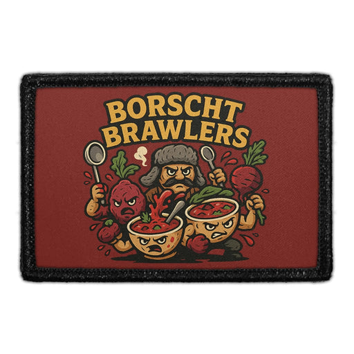 BORSCHT BRAWLERS Meta Data - Crop Image Text - - Removable Patch - Pull Patch - Removable Patches For Authentic Flexfit and Snapback Hats