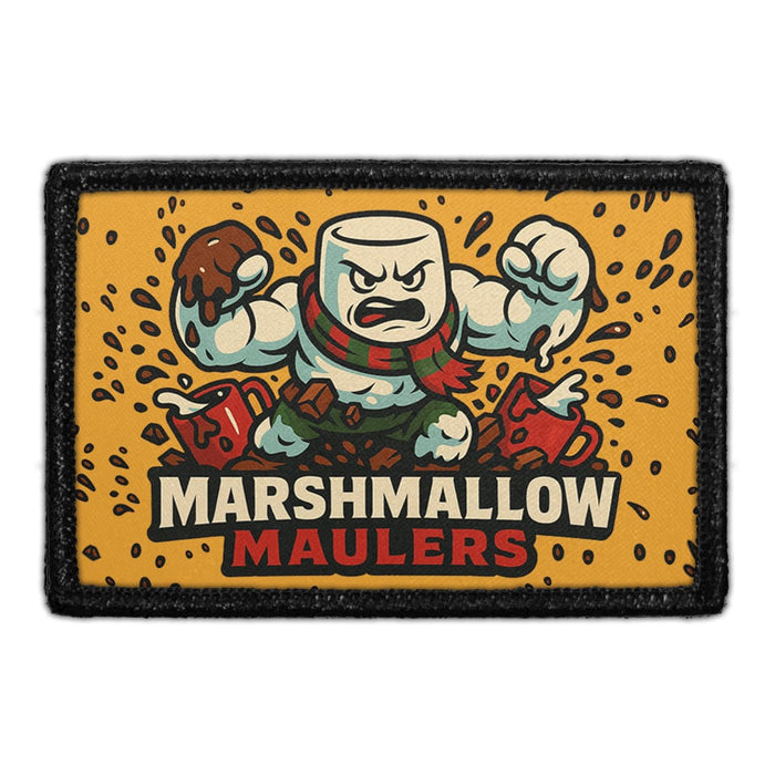 MARSHMALLOW MAULERS Meta Data - Crop Image Text - - Removable Patch - Pull Patch - Removable Patches For Authentic Flexfit and Snapback Hats
