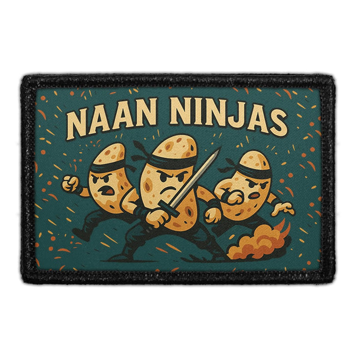 NAAN NINJAS Meta Data - Crop Image Text - - Removable Patch - Pull Patch - Removable Patches For Authentic Flexfit and Snapback Hats