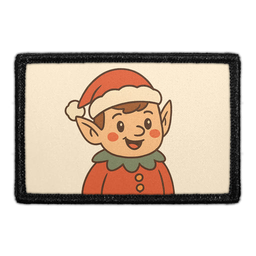 ELF WITH SANTA HAT Meta Data - Crop Image Text - - Removable Patch - Pull Patch - Removable Patches For Authentic Flexfit and Snapback Hats