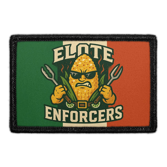 ELOTE ENFORCERS Meta Data - Crop Image Text - - Removable Patch - Pull Patch - Removable Patches For Authentic Flexfit and Snapback Hats