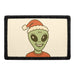ALIEN WITH SANTA HAT  Meta Data - Crop Image Text - - Removable Patch - Pull Patch - Removable Patches For Authentic Flexfit and Snapback Hats